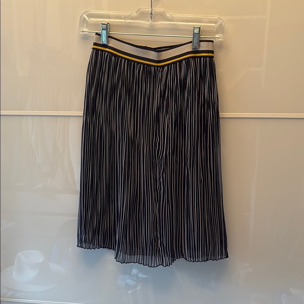 RW&CO. Navy Pleated Midi Skirt for Work